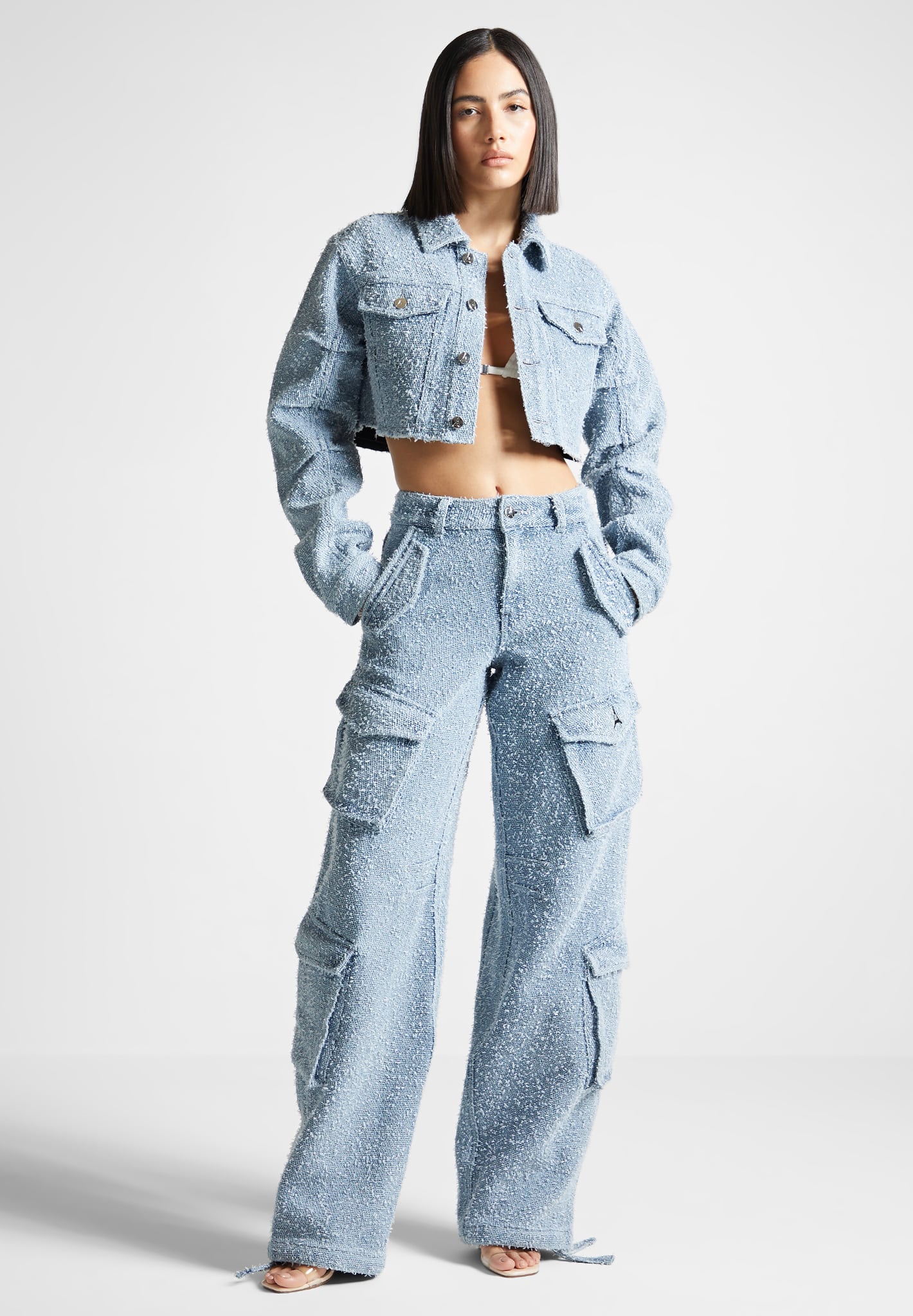 Urban Bliss Blue Denim Cargo Jeans | New Look